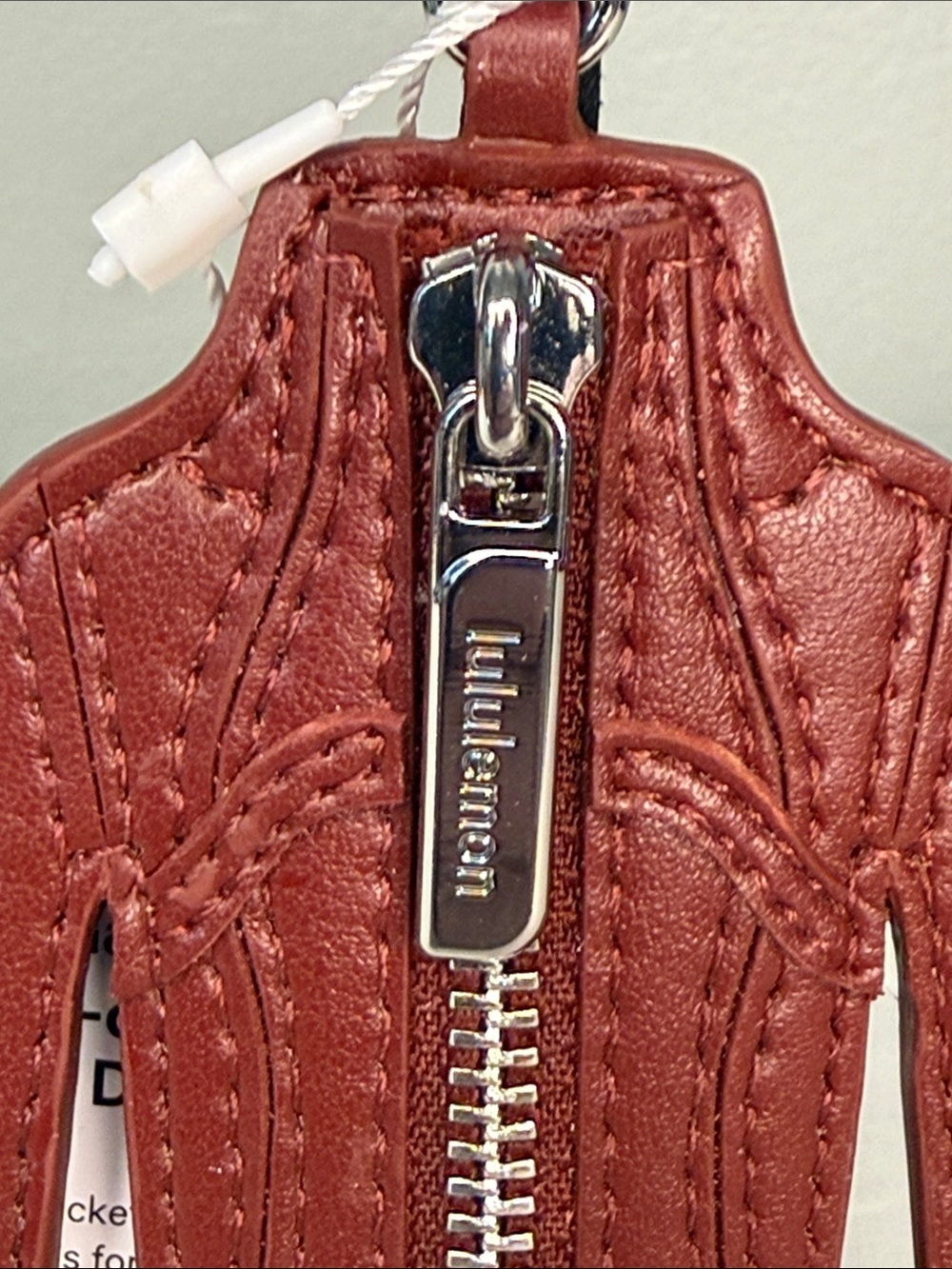 Lululemon Define Jacket Keychain Cranberry Silver NWT Carabiner Bag Charm - Picture 3 of 6